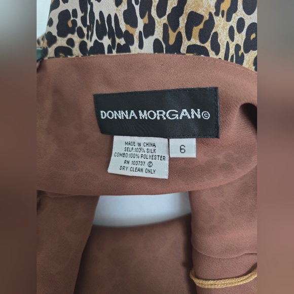 Donna Morgan 100% Silk Leopard Slip Dress – Size 6 - Picture 6 of 6